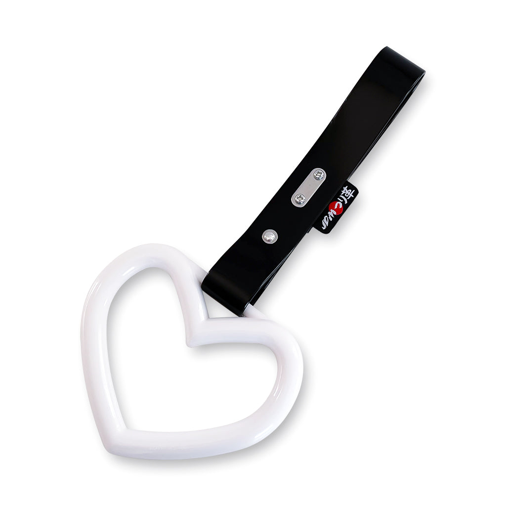 ハート ホワイト (黒ストラップ)