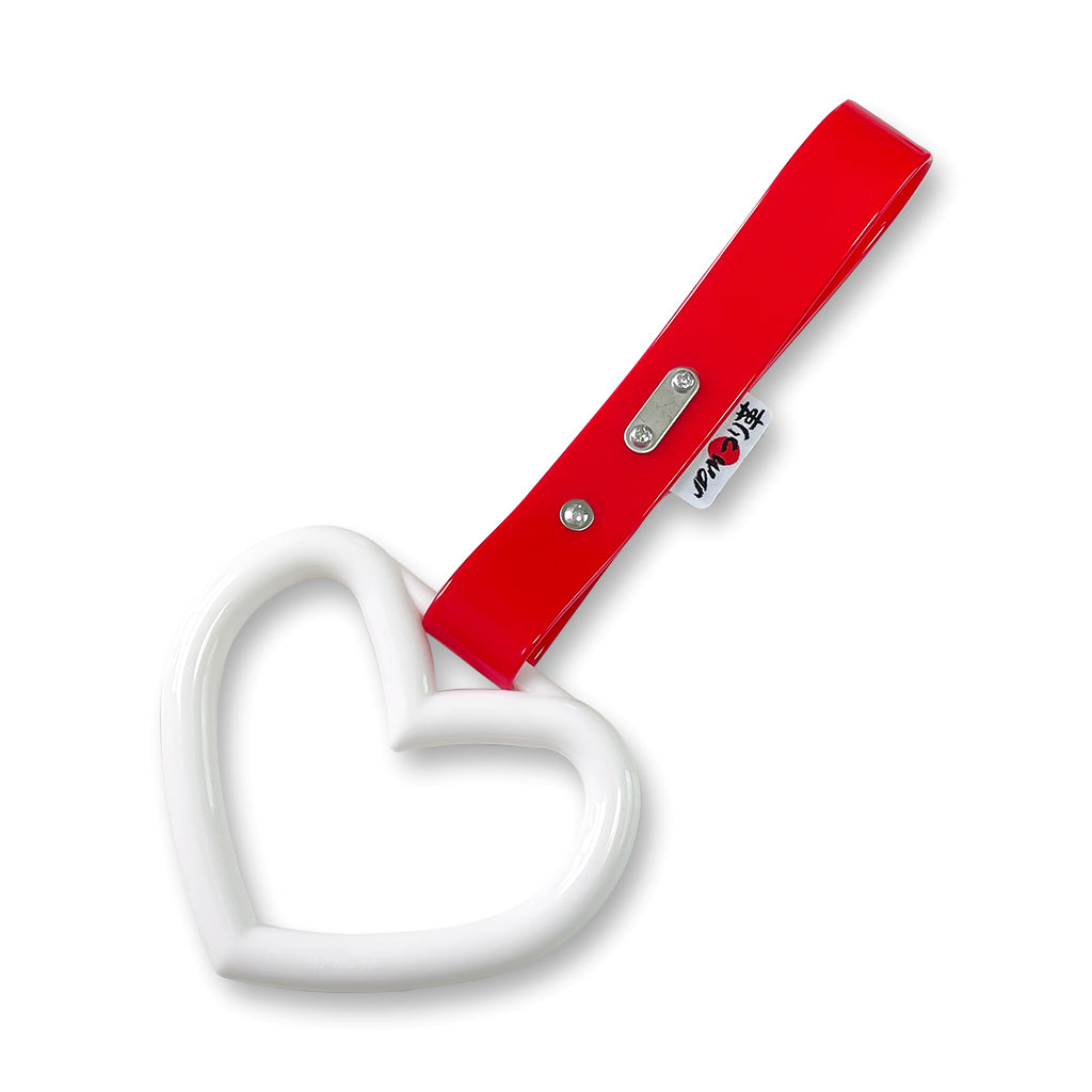 ハート ホワイト (赤ストラップ)