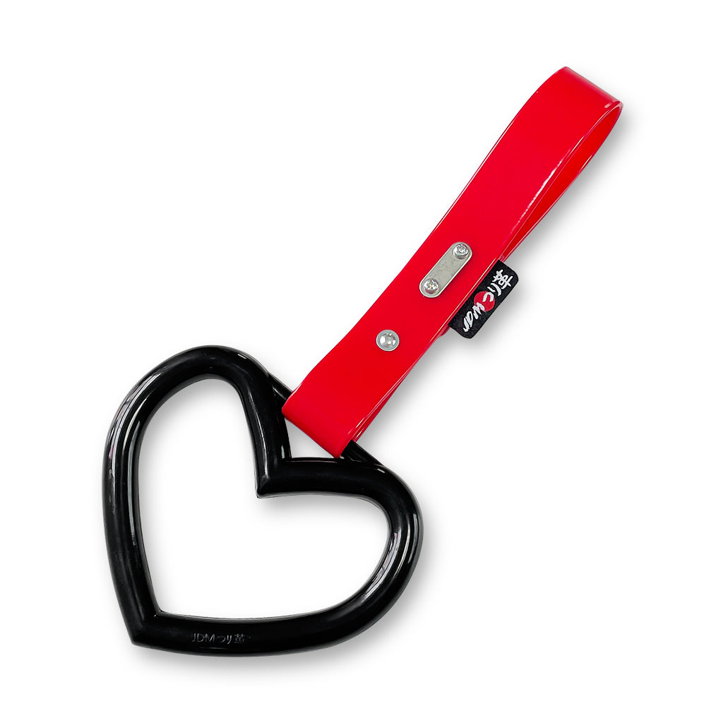 ハート ブラック (赤ストラップ)