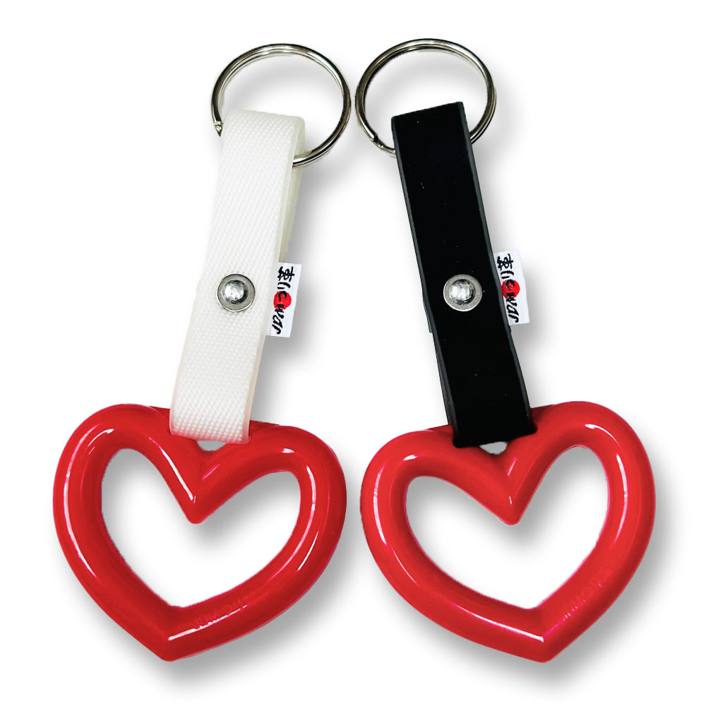 ミニつり革 キーホルダー (ハート レッド)