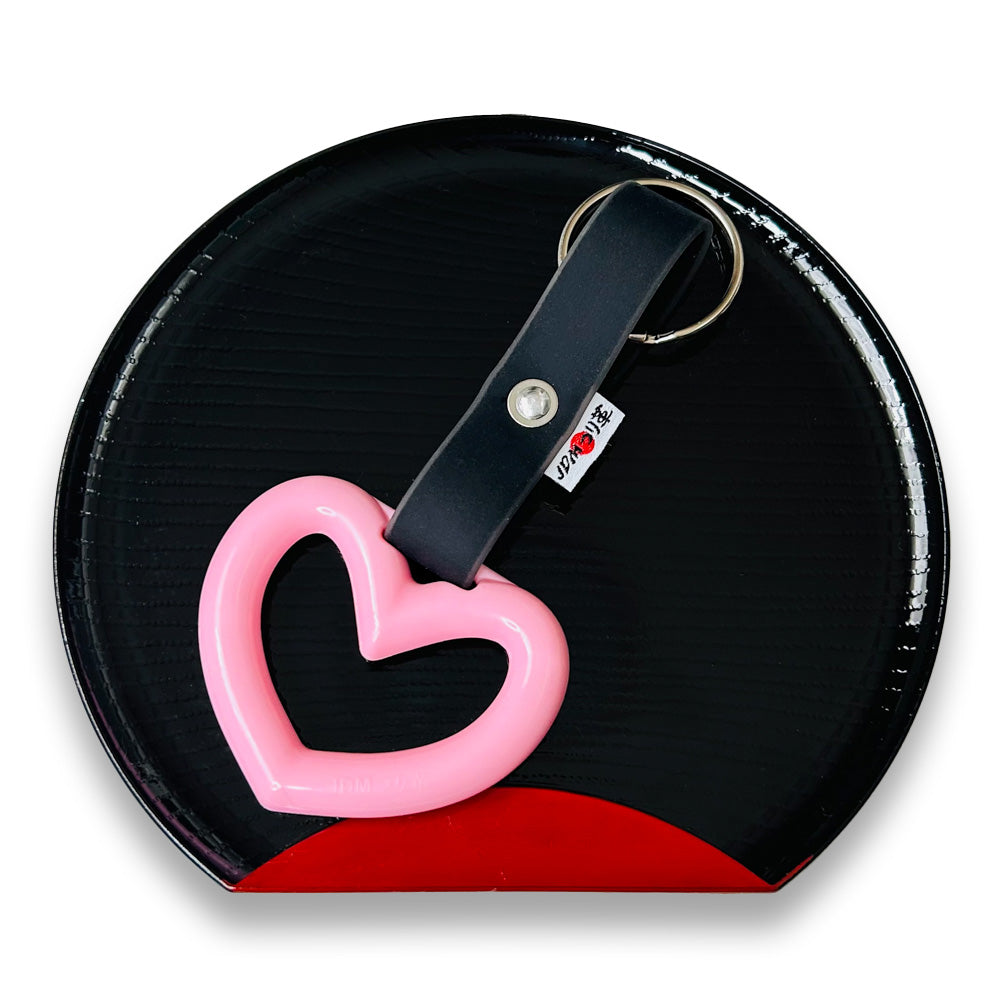 ミニつり革 キーホルダー (ハート ピンク)