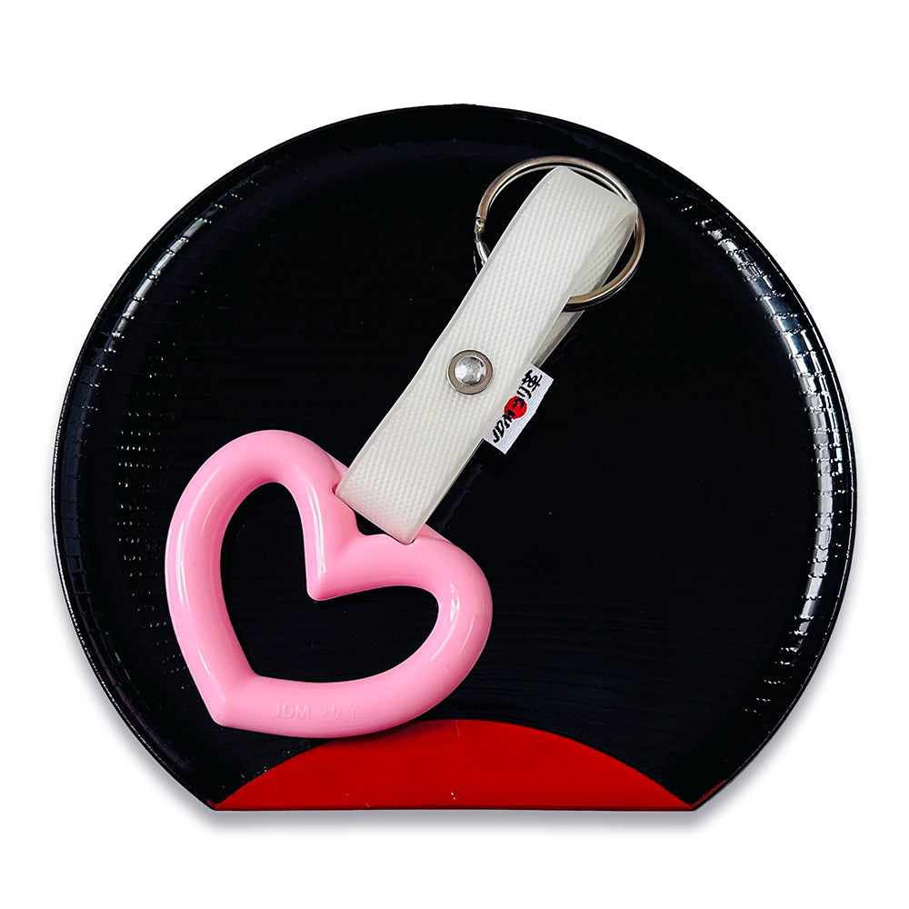 ミニつり革 キーホルダー (ハート ピンク)